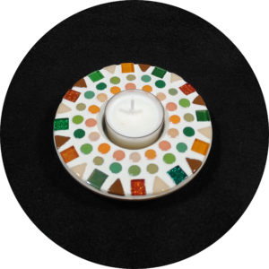 Mosaic candle holders making workshop